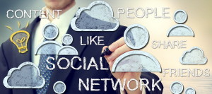 Businessman with Social Media Concepts